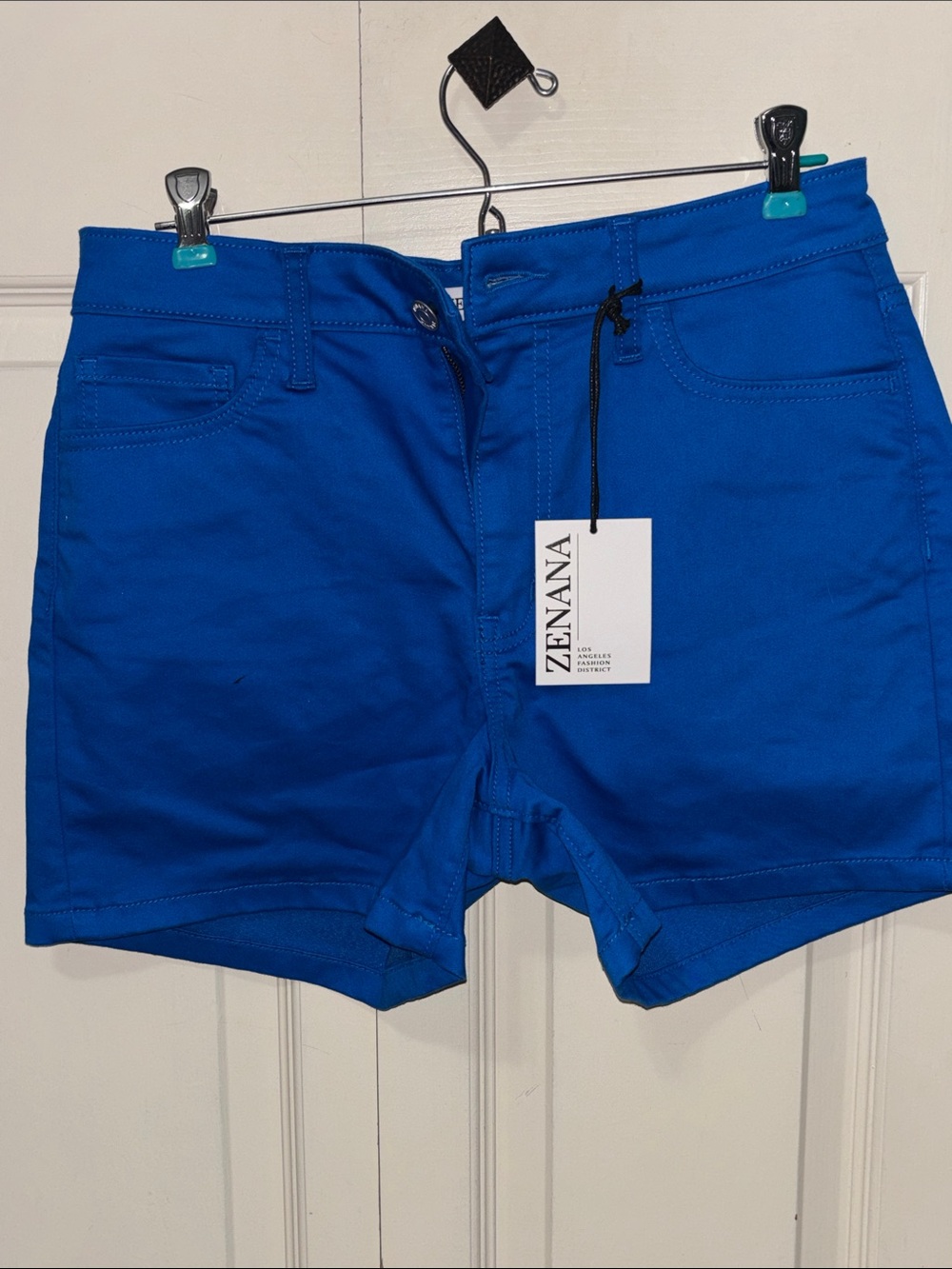 Zenana Outfitters Royal Blue High Waist Women’s Shorts